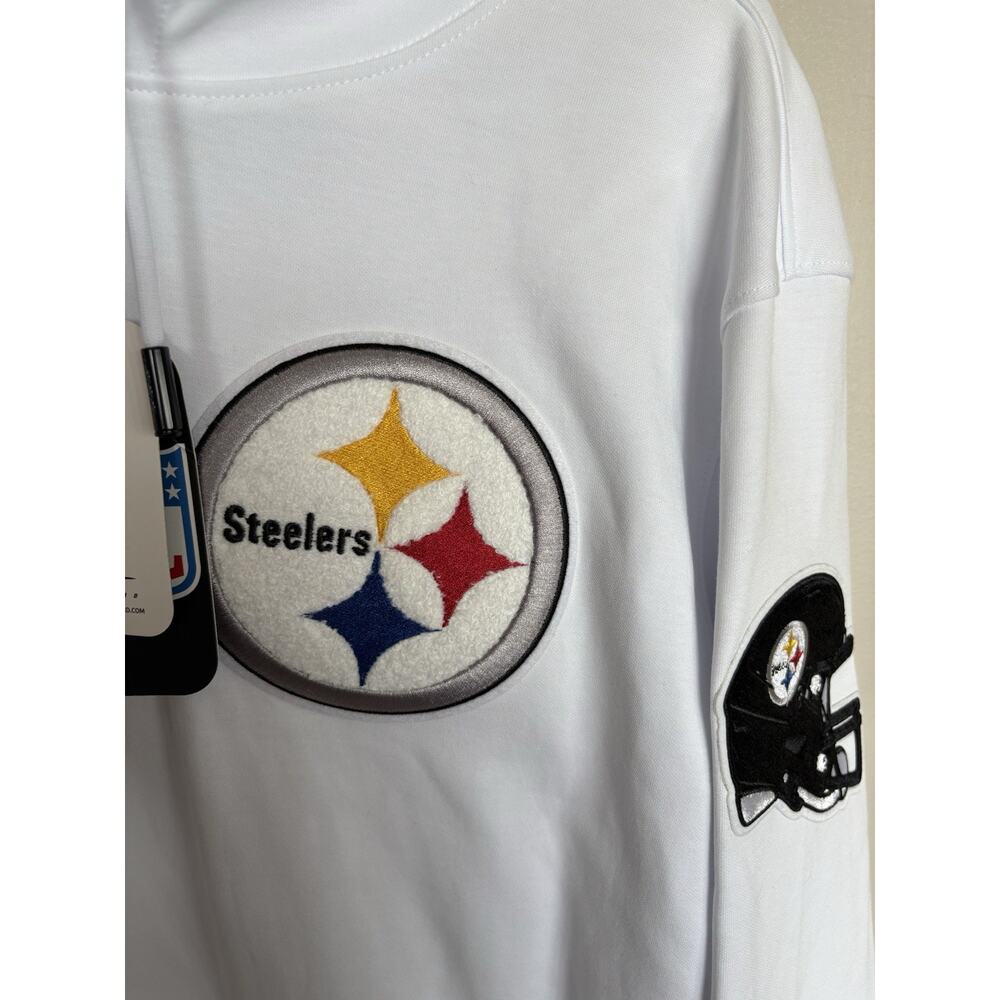 Pro Standard Pittsburgh Steelers White Pullover Hoodie NWT Men’s Large NFL New - Picture 4 of 11